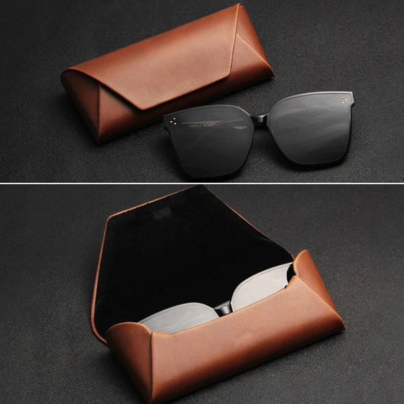 Étui à lunettes de luxe en cuir