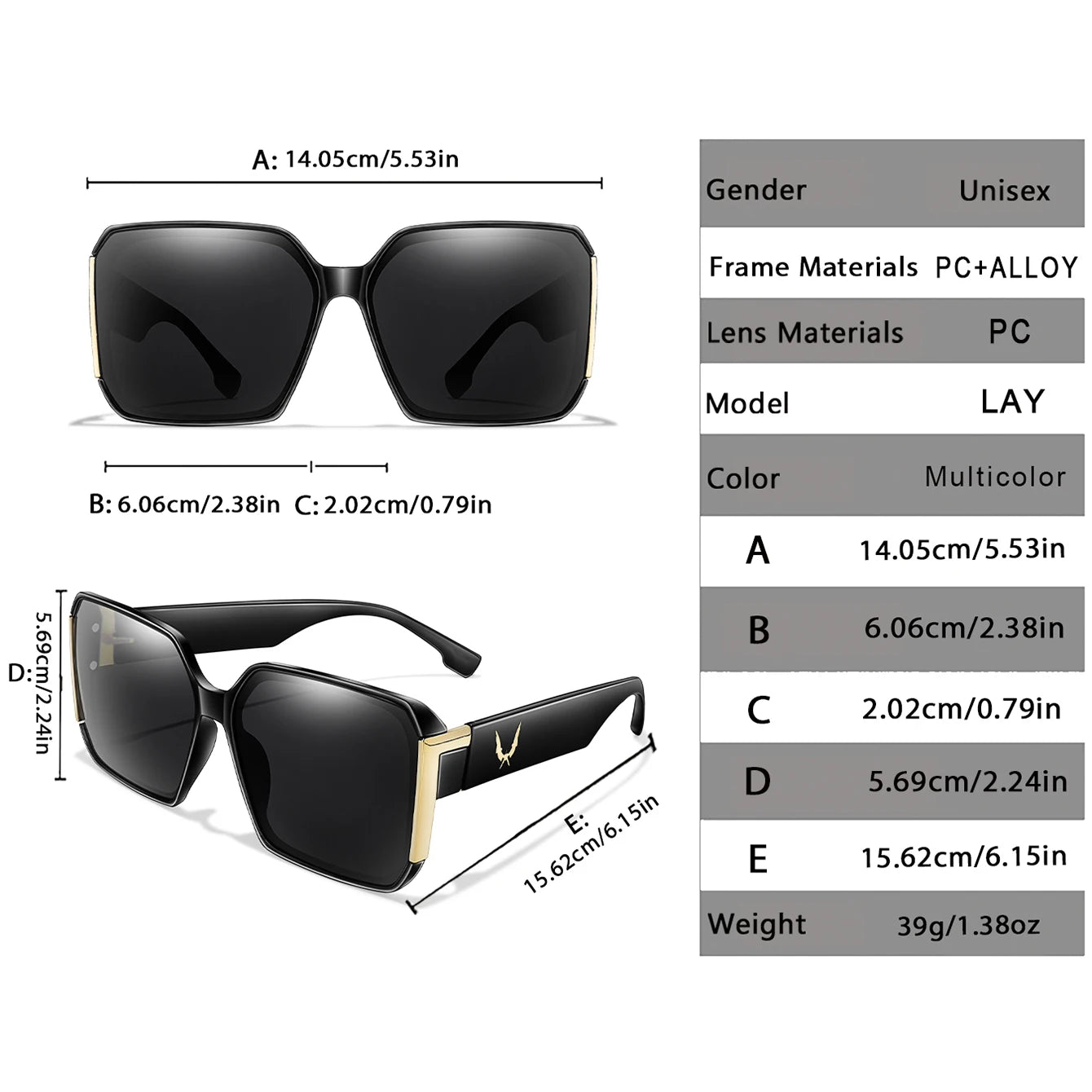 Lunettes de soleil luxueuses