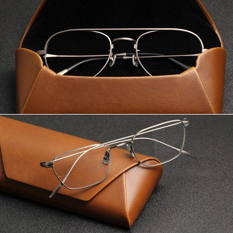 Étui à lunettes de luxe en cuir